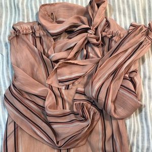 Anthrolpologie Tie Neck Blouse